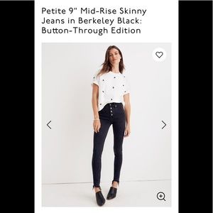 Madewell button fly Berkeley jeans. 26P worn 2X.